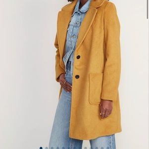 Sale!! Oversized Soft-Brushed Overcoat- Sunflower Yellow